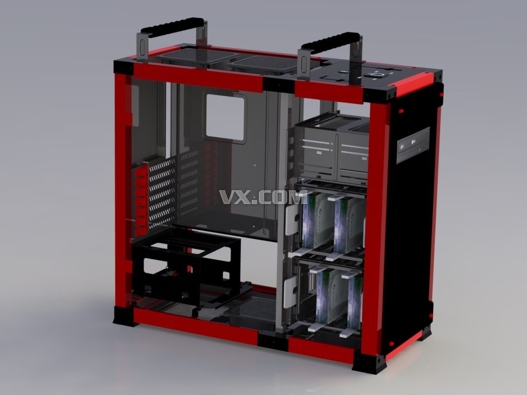 DIY机箱_SolidWorks_数码电子_3D模型_图纸下载_微小网