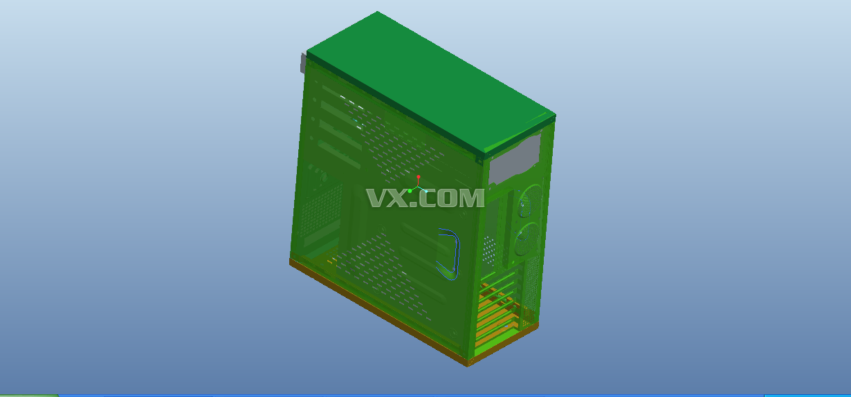 电脑机箱_Pro/E_数码电子_3D模型_图纸下载_微小网