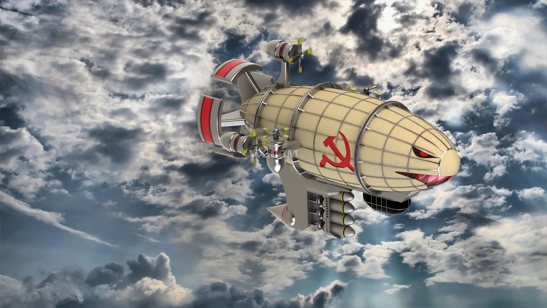 蒸汽朋克飞艇——未来、自由、浪漫_世界