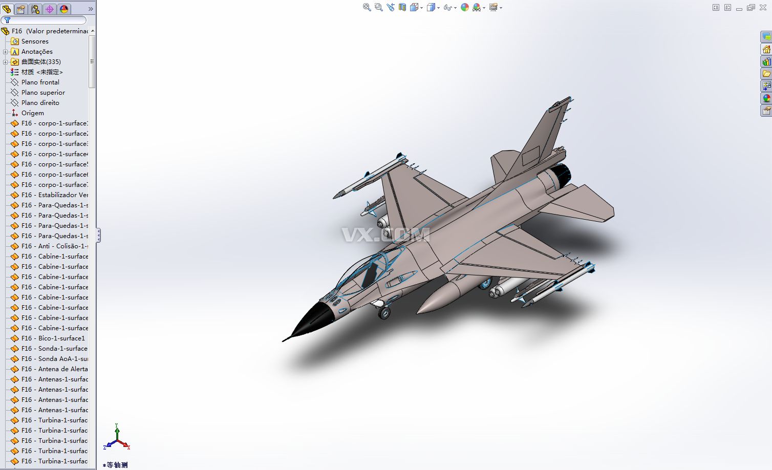 f16战斗机solidwors模型