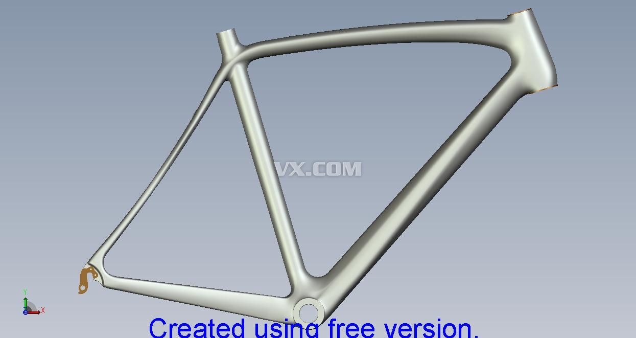 碳纤维自行车车架_iges\/igs