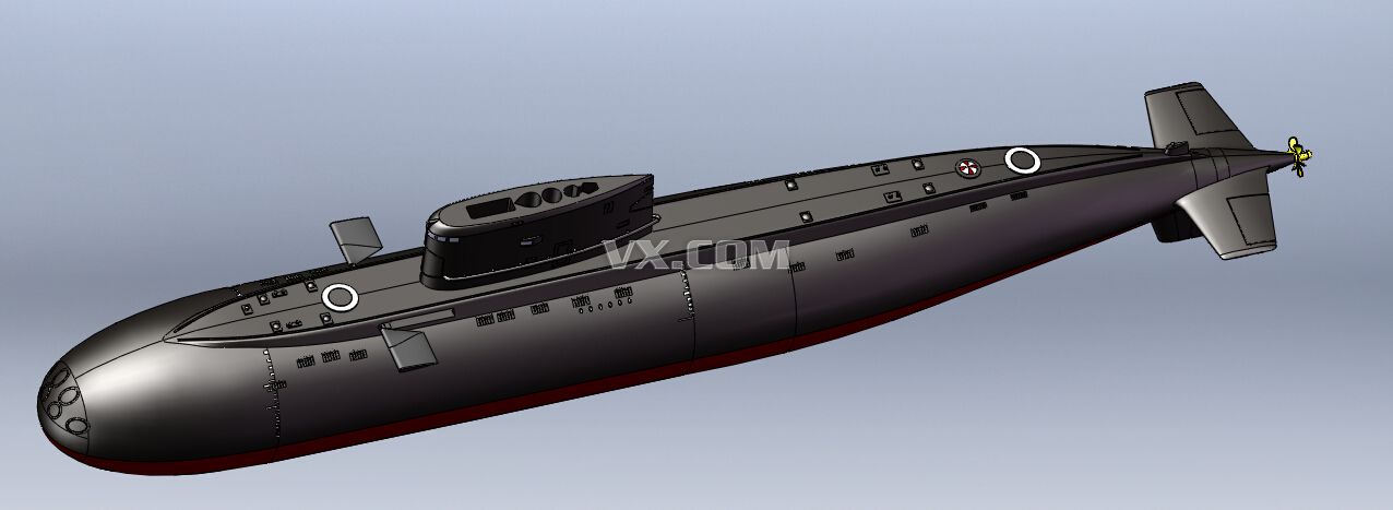 基洛级潜水艇_solidworks_器械_模型_图纸