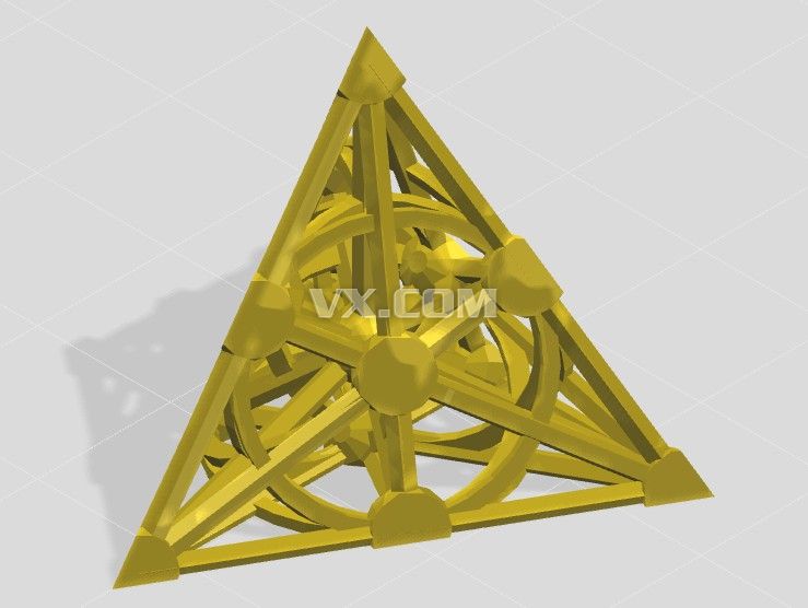 射影几何金字塔造型设计_stl_创意设计_3d模型_图纸