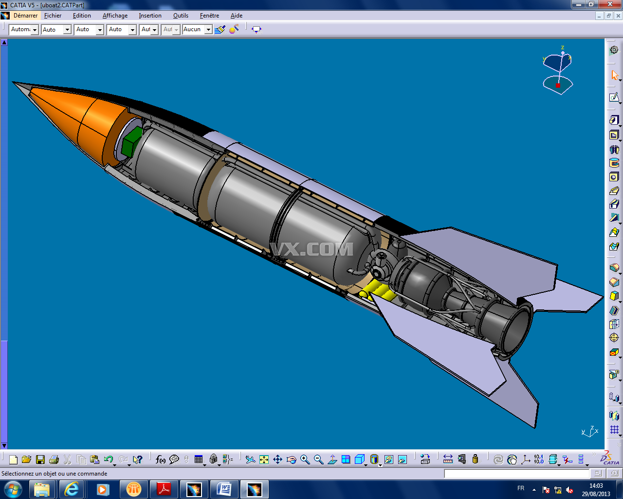 v2火箭——v2导弹_catia_航天航空_3d模型_图纸下载