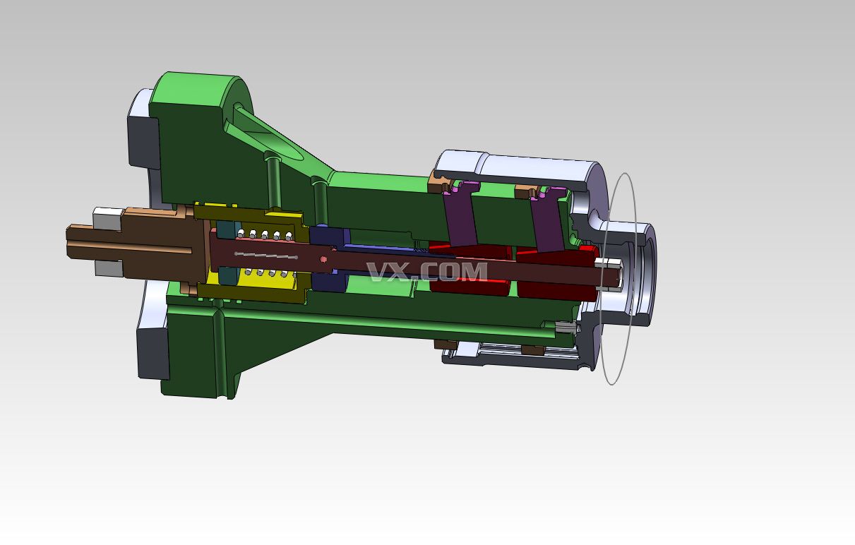 数控车床液压夹具_solidworks