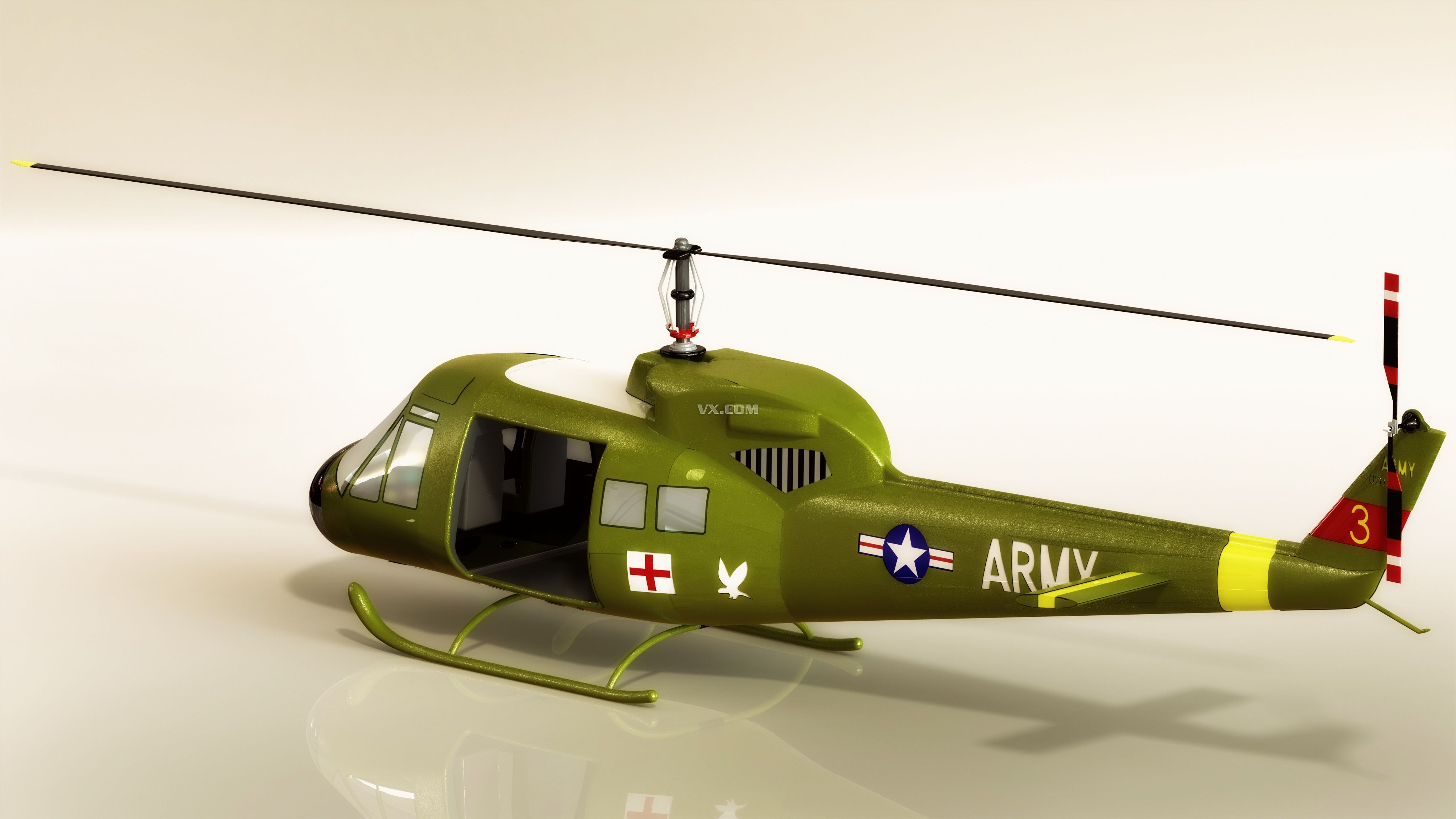 军用直升机3d模型_solidworks