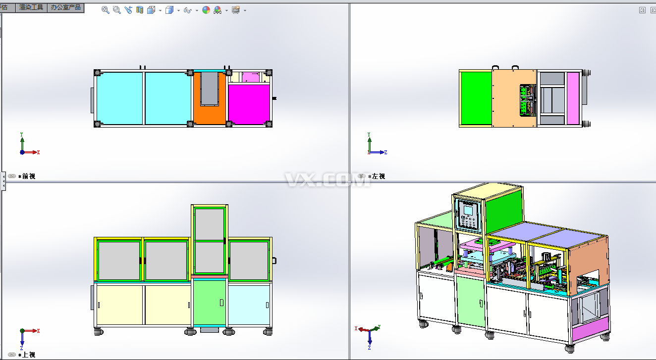 锂电池自动冲壳机_solidworks图片