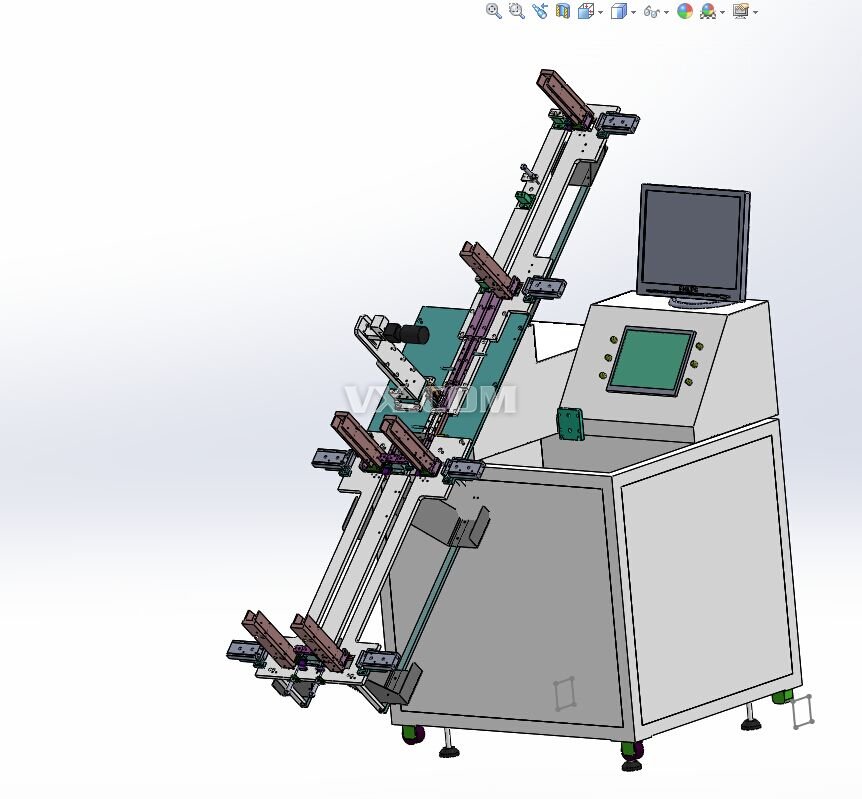 自动检测装管机_solidworks_机械设备_模型_图纸