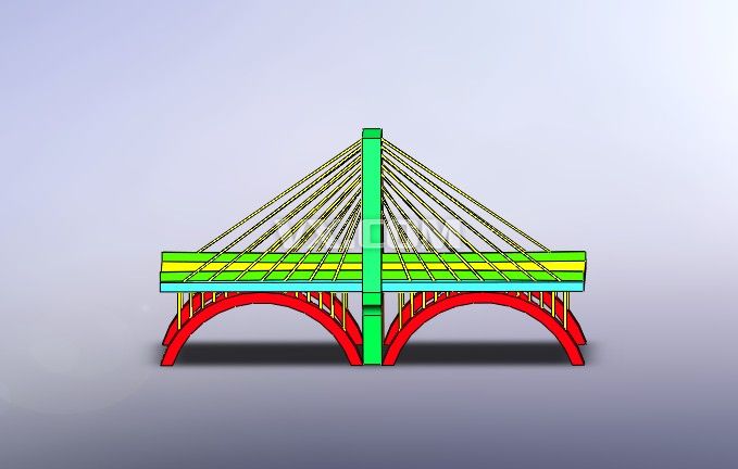 桥梁设计_solidworks_幕墙路桥/隧道/桥梁_3d模型