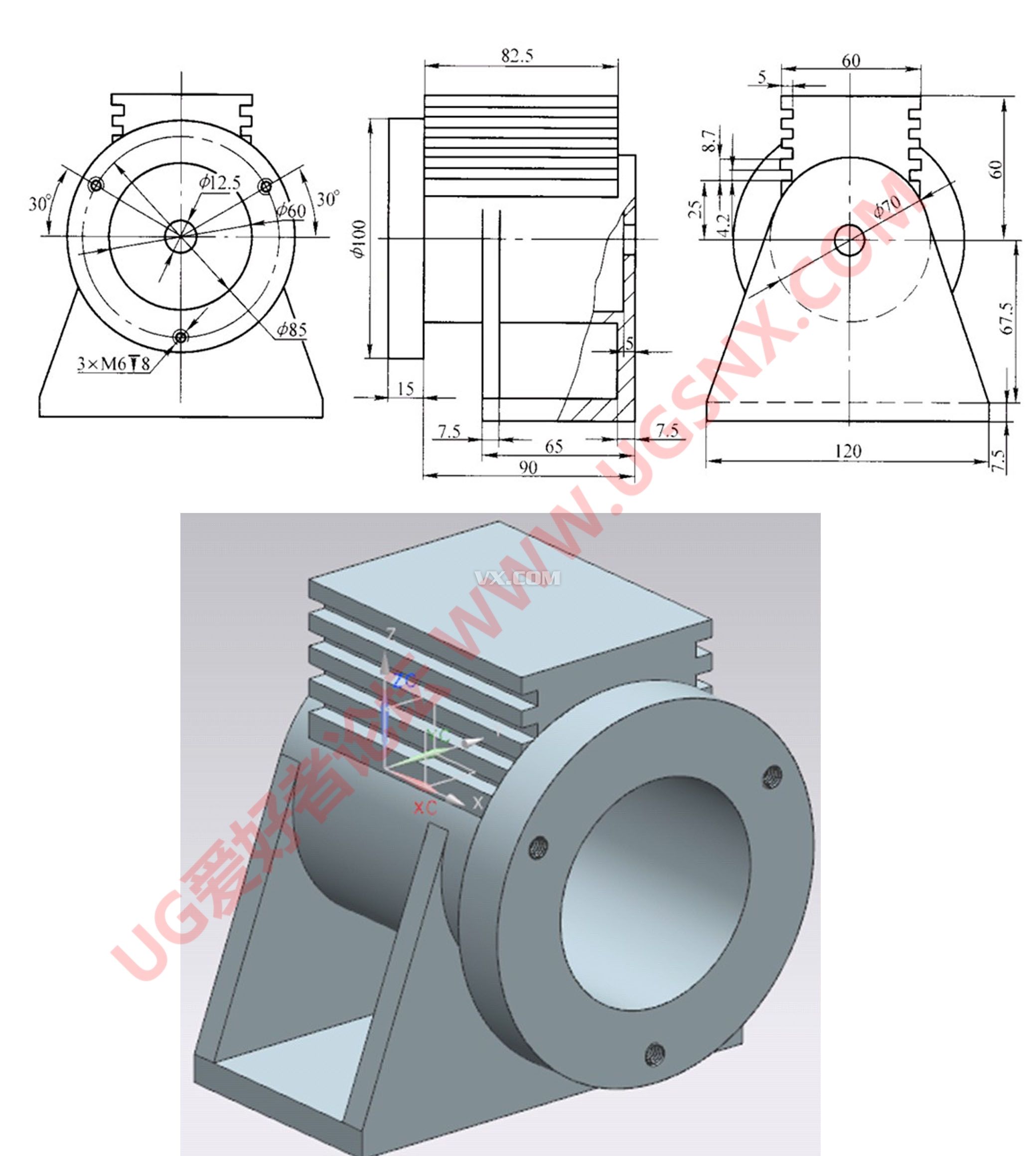 ug图纸产品练习图